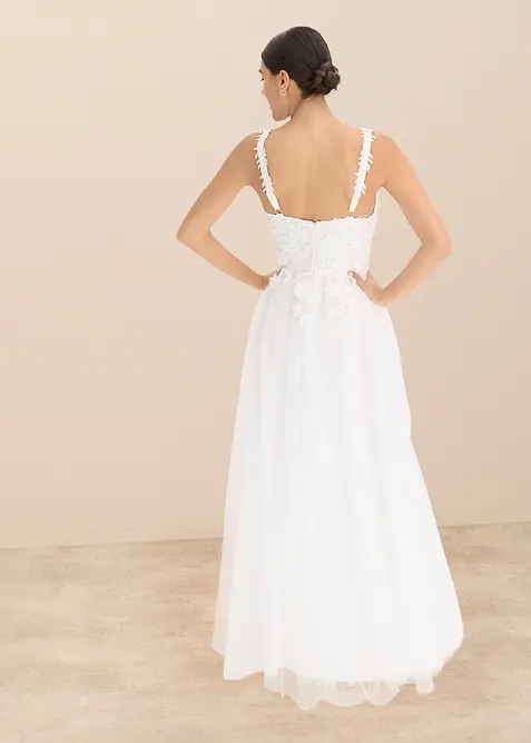 Abito da sposa in delicato tulle con pizzo, bonprix