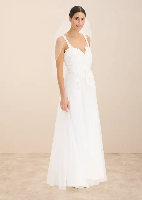 Abito da sposa in delicato tulle con pizzo, bonprix