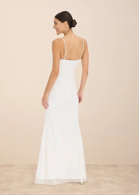 Abito da sposa ricamato con paillettes, bonprix