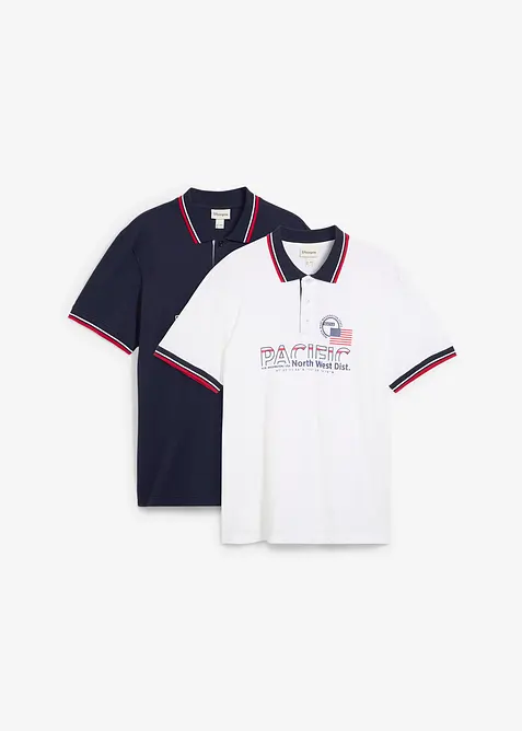 Polo in puro cotone biologico (pacco da 2), bonprix