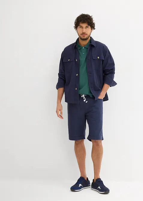 Bermuda con elastico in vita in misto lino, regular fit, bonprix