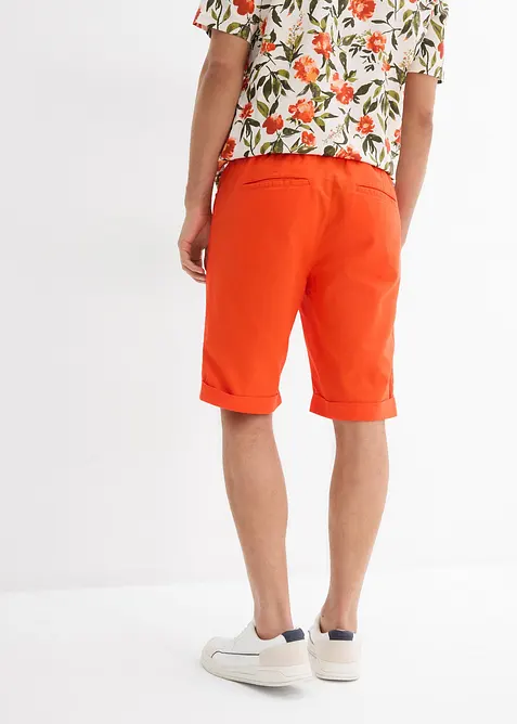 Bermuda con elastico in vita in misto lino, regular fit, bonprix