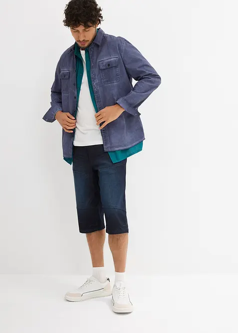 Bermuda in jeans lunghi elasticizzati, regular fit, bonprix