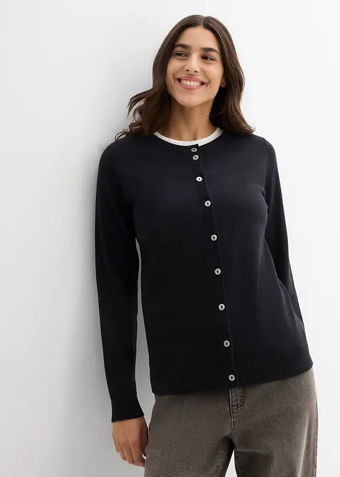 Cardigan con scollo rotondo, bonprix