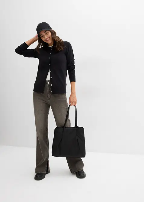 Cardigan con scollo rotondo, bonprix