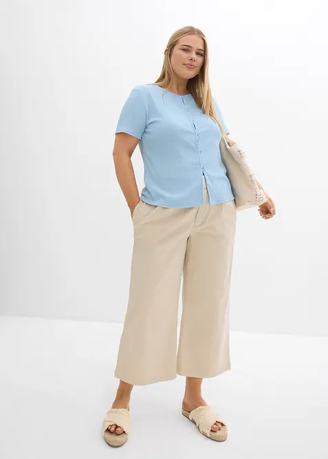 Maglia operata con bottoni, bonprix