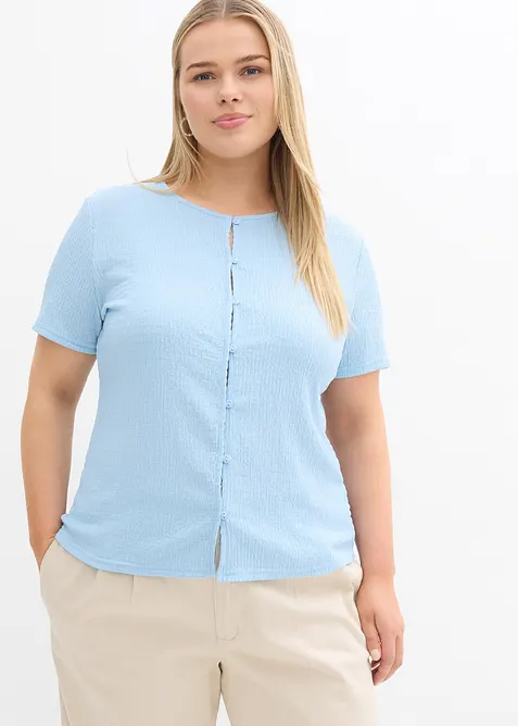 Maglia operata con bottoni, bonprix