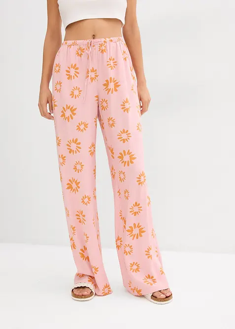 Pantaloni in morbida viscosa con elastico in vita, bonprix