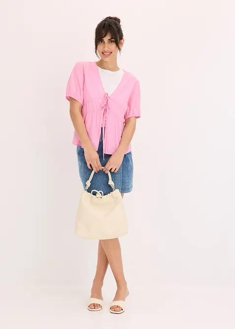 Blusa con laccetti, bonprix