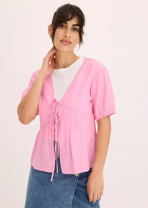 Blusa con laccetti, bonprix