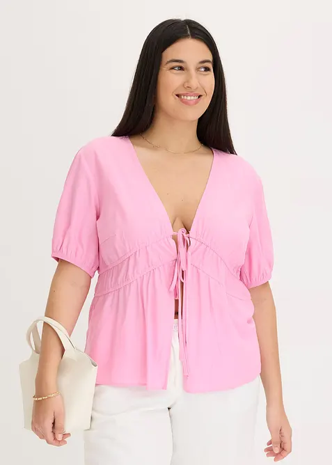Blusa con laccetti, bonprix