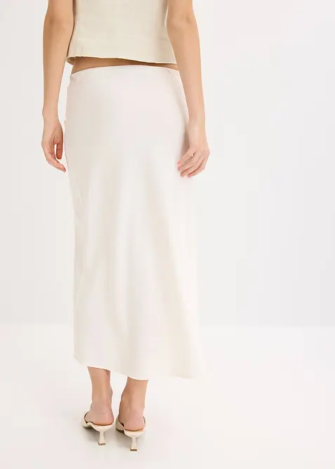 Gonna midi in satin, bonprix