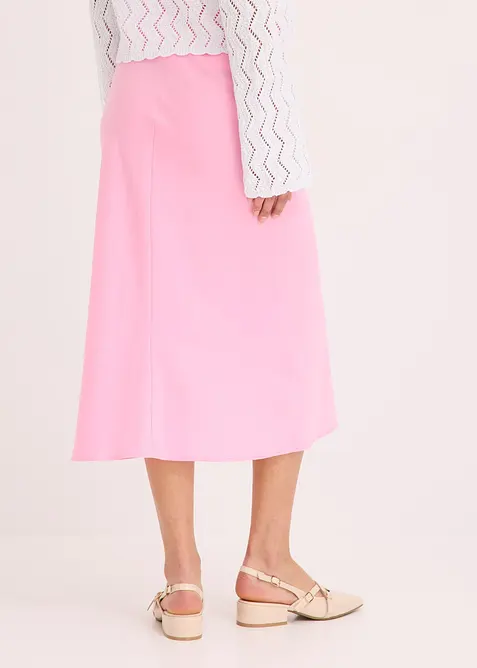 Gonna midi in satin, bonprix