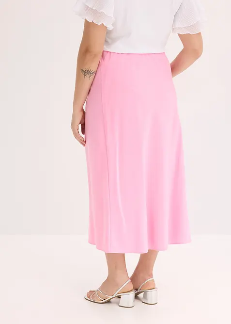 Gonna midi in satin, bonprix