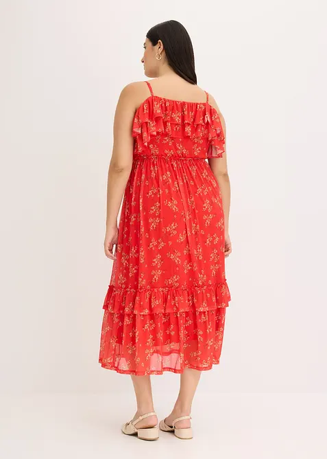 Abito di jersey e mesh, bonprix