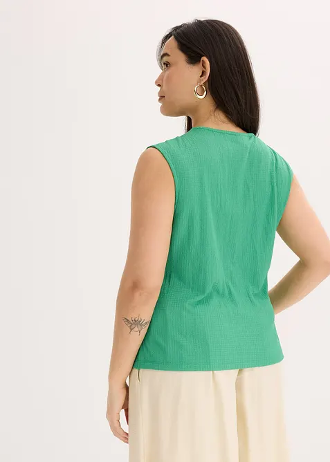 Maglia in jersey crêpe con effetto a portafoglio, bonprix