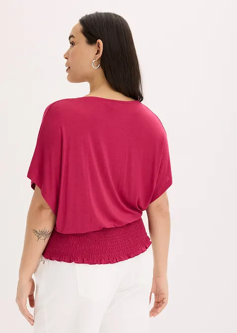 Maglia con fondo smock, bonprix