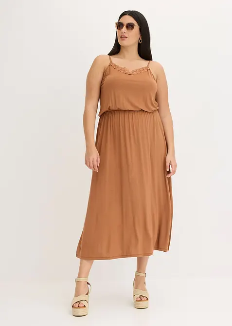 Abito di jersey con pizzo, bonprix