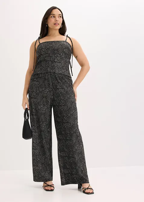 Pantaloni in jersey cr&ecirc;pe strutturato, bonprix