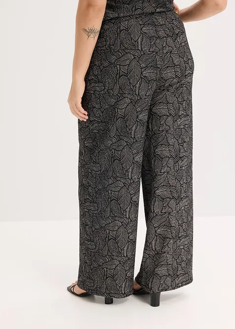 Pantaloni in jersey cr&ecirc;pe strutturato, bonprix