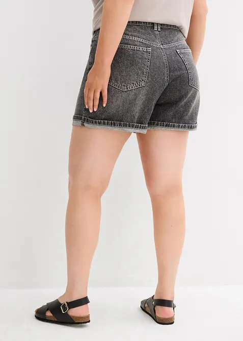 Shorts di jeans, vita alta, bonprix