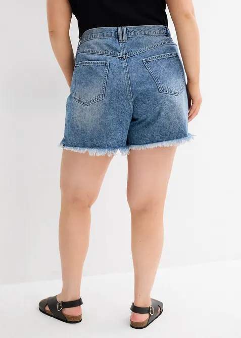 Shorts di jeans, vita alta, bonprix