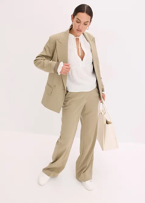 Blusa con ricami traforati, bonprix