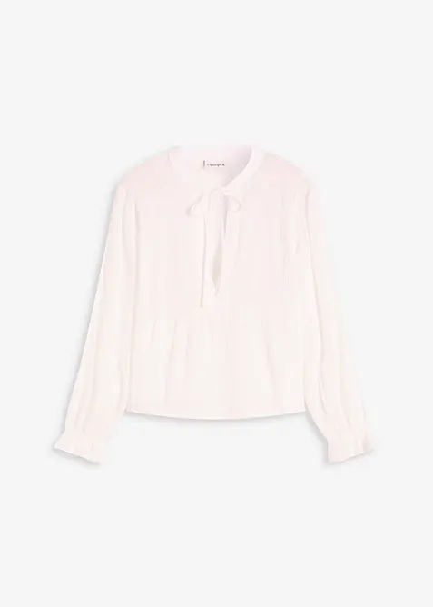 Blusa con ricami traforati, bonprix