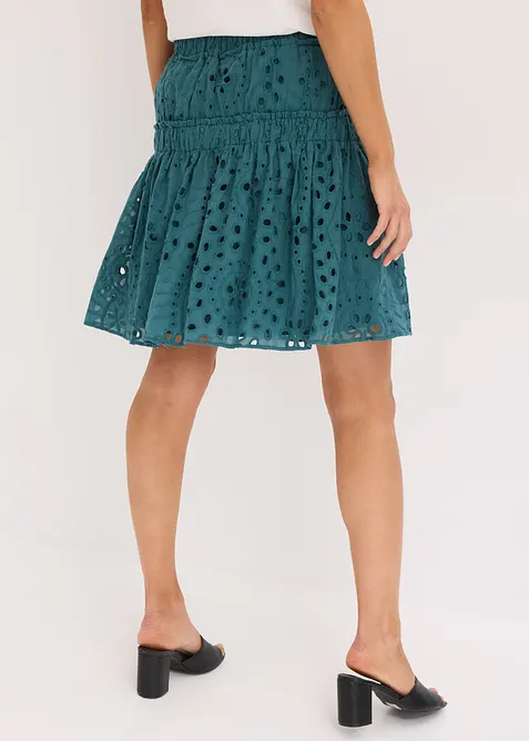Minigonna con ricami traforati, bonprix