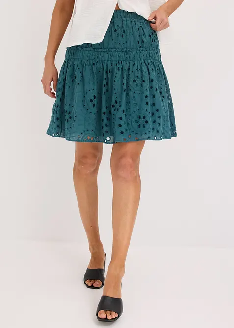 Minigonna con ricami traforati, bonprix