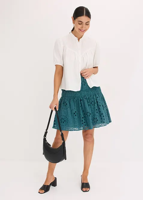 Minigonna con ricami traforati, bonprix