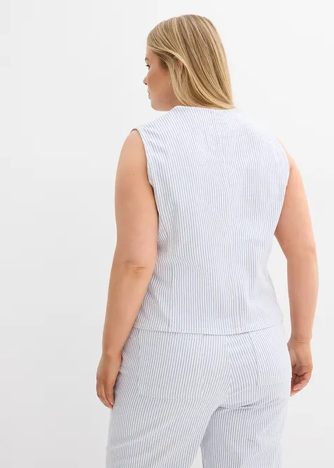 Gilet in jeans a righe, bonprix