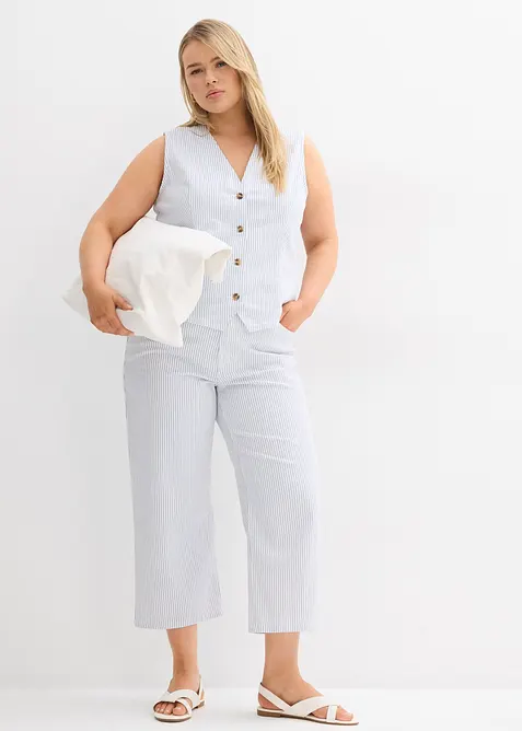 Gilet in jeans a righe, bonprix