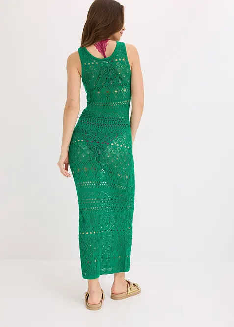 Abito lungo effetto crochet, bonprix