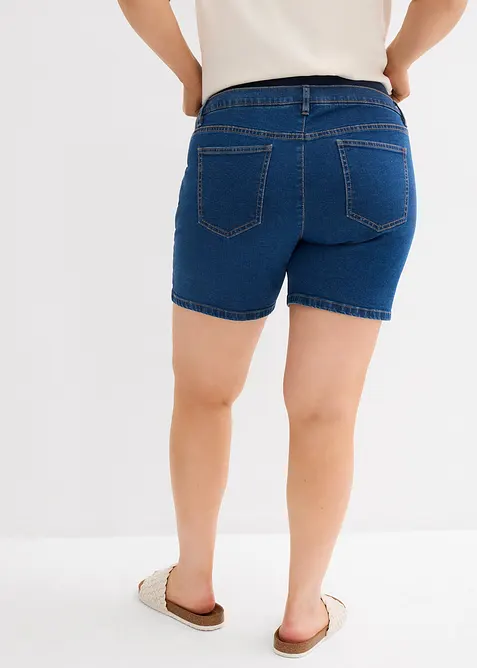 Shorts prémaman in denim di cotone elasticizzato, bonprix