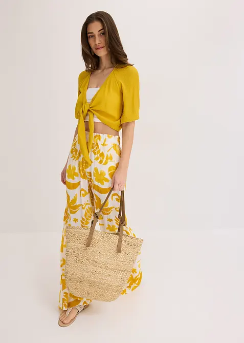 Blusa cropped in viscosa fluente, bonprix