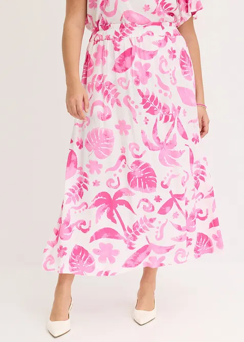 Gonna lunga in viscosa operata, bonprix