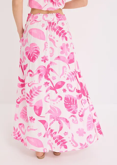 Gonna lunga in viscosa operata, bonprix