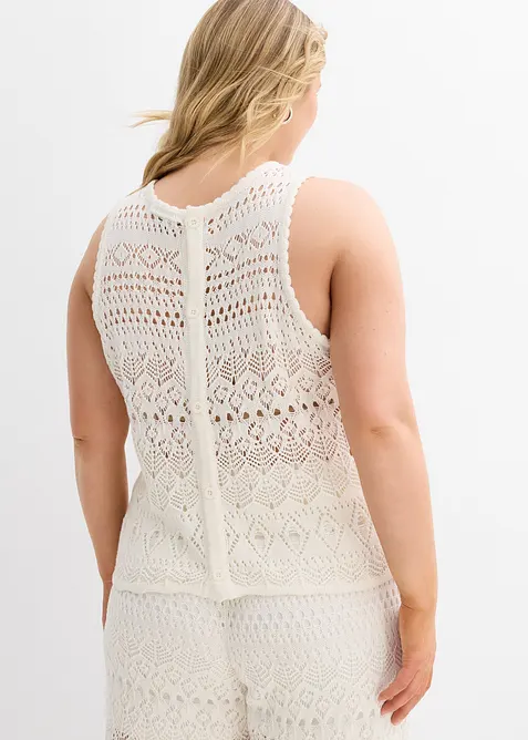 Top in maglia traforata, bonprix