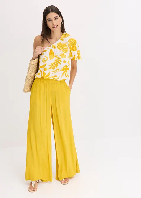 Pantaloni con elastico in vita in viscosa fluente, bonprix