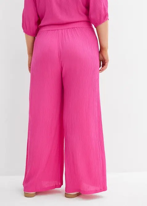 Pantaloni con elastico in vita in viscosa fluente, bonprix