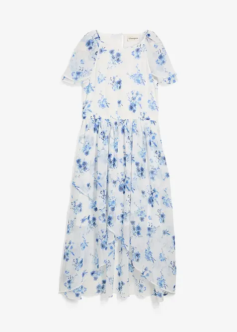 Abito in chiffon crinkle operato, bonprix