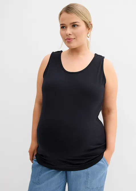 Top pr&eacute;maman/da allattamento in cotone (pacco da 2), bonprix