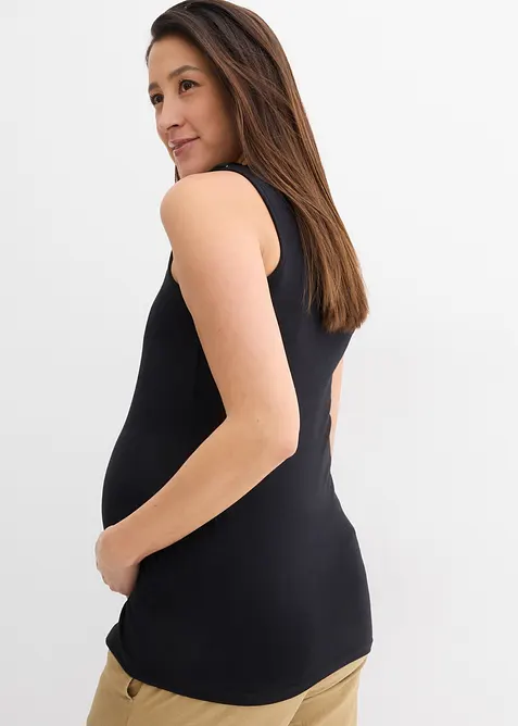 Top prémaman/da allattamento in cotone (pacco da 2), bonprix