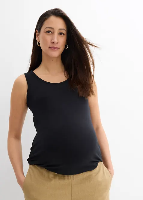 Top prémaman/da allattamento in cotone (pacco da 2), bonprix