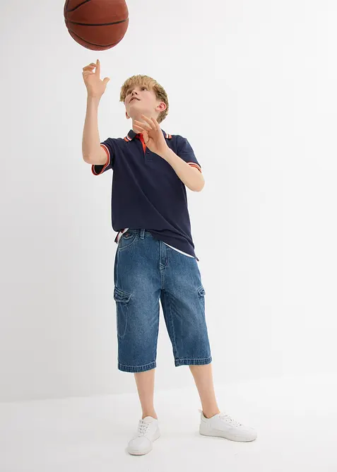 Bermuda in jeans di puro cotone, loose fit, bonprix