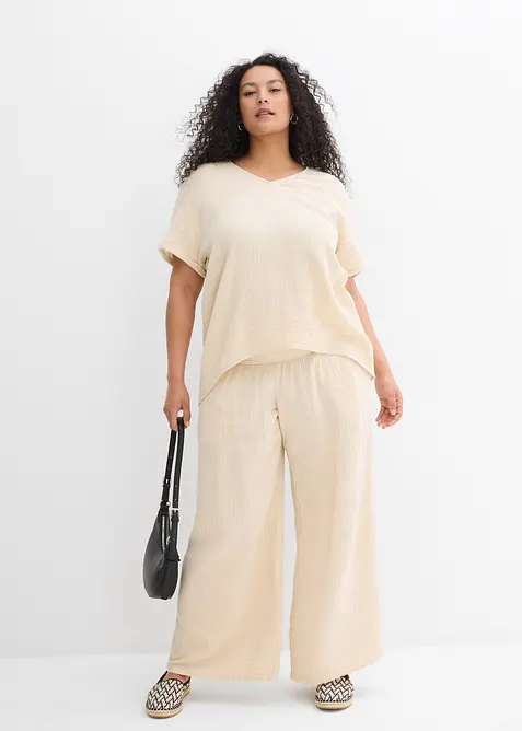 Maglia a tunica in soffice mussola, bonprix