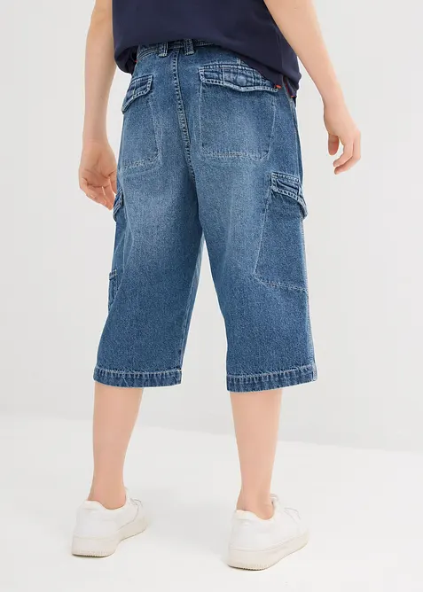 Bermuda in jeans di puro cotone, loose fit, bonprix