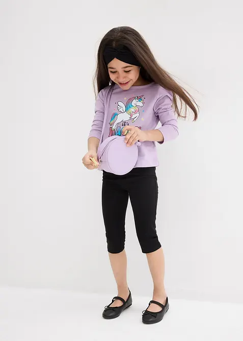 Leggings a pinocchietto in misto cotone elasticizzato (pacco da 2), bonprix