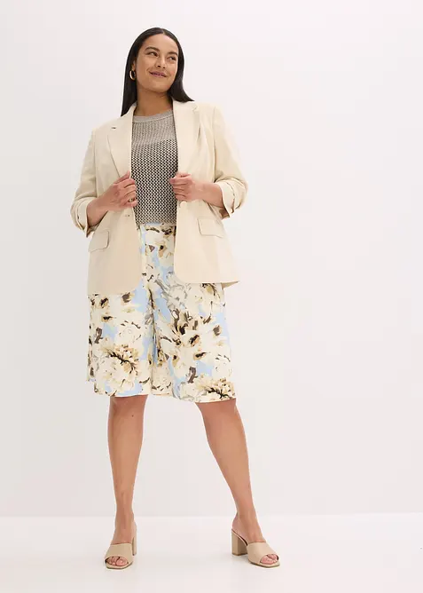 Blazer con viscosa e maniche a 3/4, bonprix